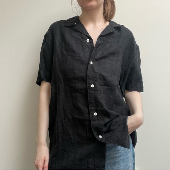Black Banana Republic Linen Shirt - Picture 2 of 16